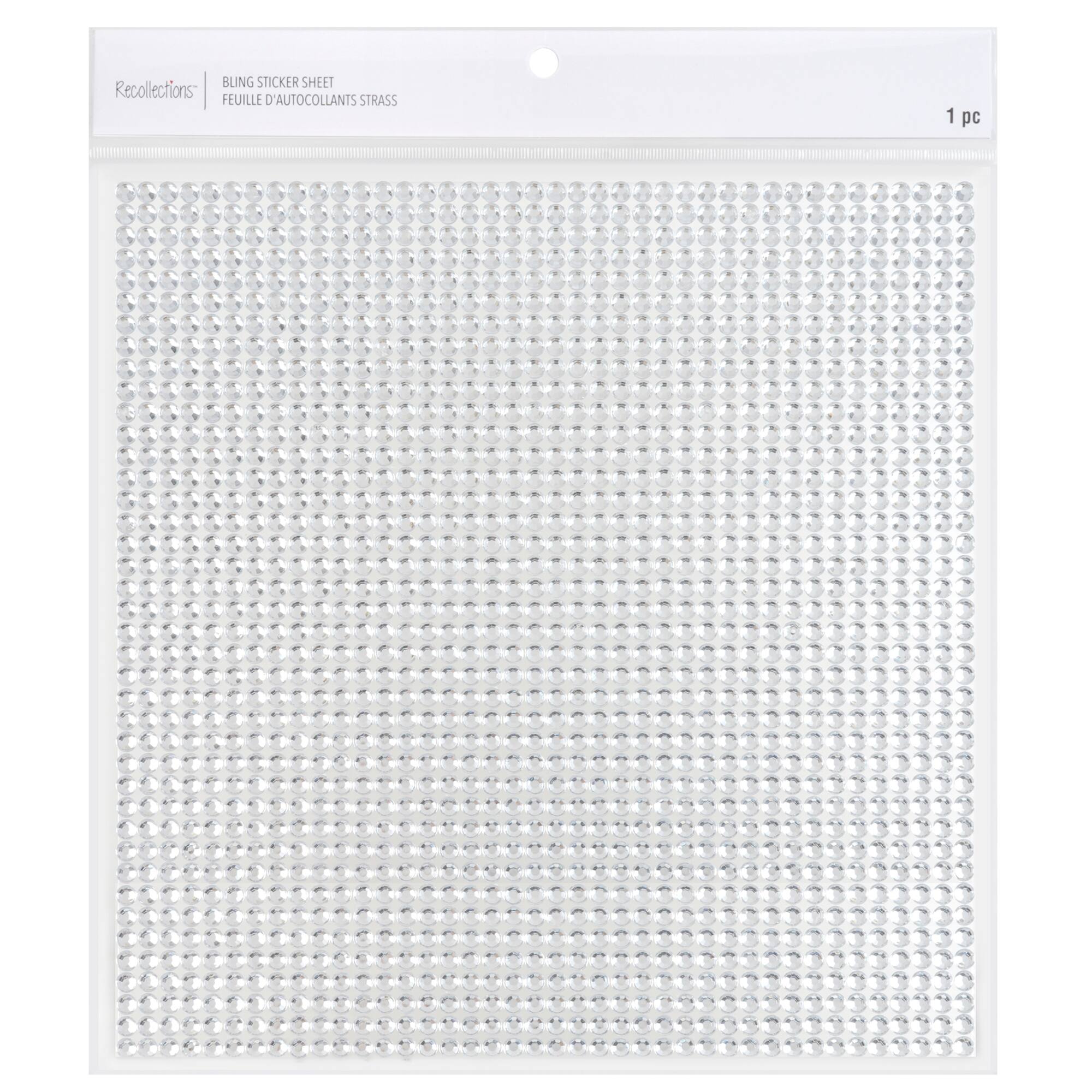 12 Pack: Clear Large Bling Sticker By Recollections™